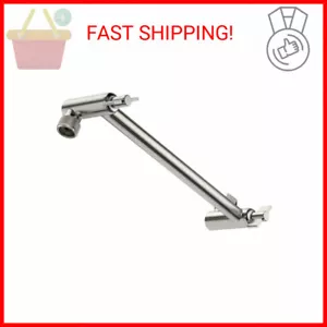 Lordear Shower Extension Arm Brushed Nickel 11 Inch Wall Mounted Extender Rainfa - Picture 1 of 2
