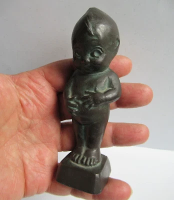 ANCIEN POUPEE EN REGULE Antique KEWPIE doll miniature métal GOOGLY 11,5 cm DOLLS - Photo 1/4
