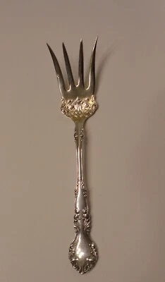 Antiguo tenedor internacional de carne astillada mediana del nuevo siglo 6 3/4" Foto 1 de 4