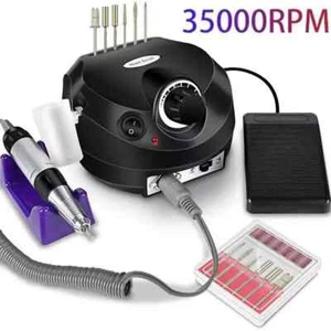 PRO 35000RPM Electric Nail Drill Machine Manicure Pedicure Nail File Bits set - Picture 1 of 6