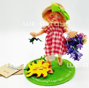 Annalee Mobilitee Dolls 1996-1997 Little Mae Flowers Logo Kid Wired Doll 9660 - Picture 1 of 8