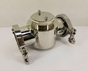 Generic Three Way Stainless Steel Combining Valve (2 3/4" Diameter) - Food Grade - Picture 1 of 10
