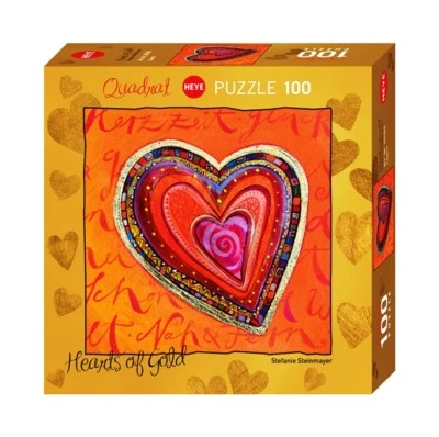 STEFANIE STEINMAYER - HEARTS OF GOLD: LAYERS - Heye Mini Puzzle 29762 - 100 Pcs.