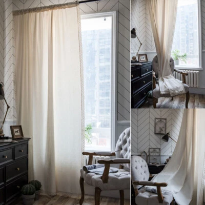 Curtain For Living Room Lace Kitchen Japanese Style Window Curtain Drape - Image 1 of 4