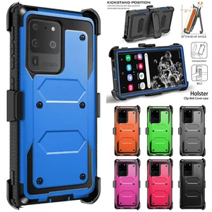 For Samsung Galaxy S20/+/S20 Ultra/FE Dual Layer Rugged Clip Holster Case Cover - Picture 1 of 74