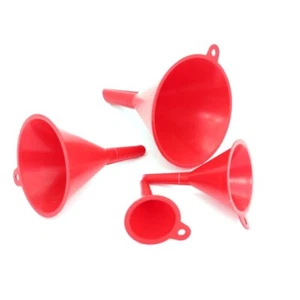 Funnel Set of 4 Universal Plastic Funnels Intended for Fuel Diesel Petrol Water - Picture 1 of 1