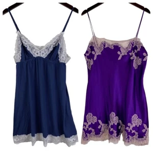 Lot (2) Victoria's Secret Large 12 14 Babydoll Nightgown Chemise Lace Sexy    #7 - Picture 1 of 5
