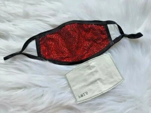 Adults Reusable Sequin Bling Glitter Rhinestones Face Mask  - Picture 1 of 8