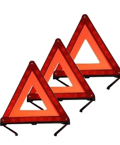 Drei Dreiecke am Straßenrand. Dot Approved Notfall Sicherheit Straßenseite Kits mit Hüllen - Bild 1 von 17