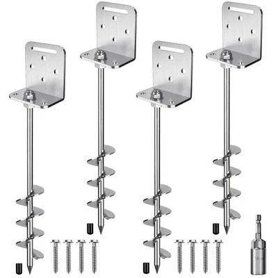 Anclajes de tierra de 24"" tornillo en anclaje de tierra de alta resistencia 10 mm acero macizo con L... Foto 1 de 4