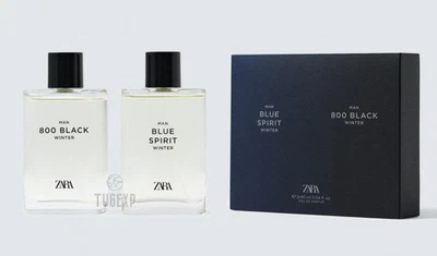 Fragancia Zara Blue Spirit Winter & Man 800 Negra 2 x 90 ml (3,04 oz) Nuevo Perfume Foto 1 de 3