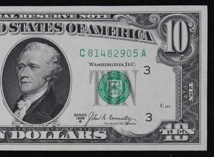 Tough $10 1969B CU Federal Reserve Note C81482905A ten $, series B, Philadelphia - Picture 1 of 3