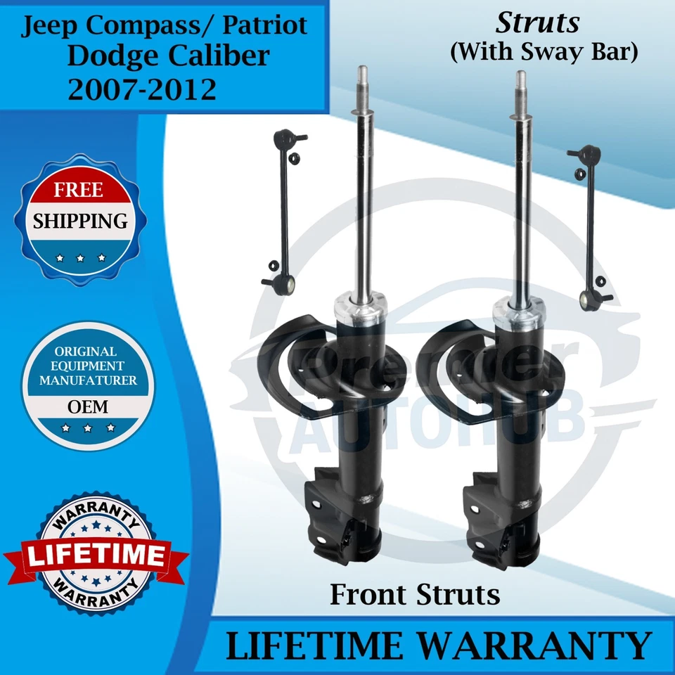 Monroe OEM puntal delantero con barra estabilizadora 2007-2012 Dodge Caliber/Jeep Compass/Patriot Foto 1 de 4