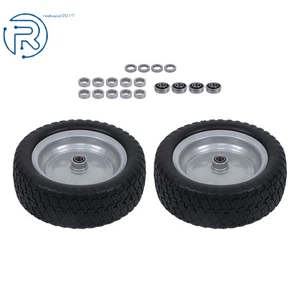 2 Stück 13x5.00-6 Flat Free Reifen und Rad Gummi Aufsitzrasenmäher Reifen mit Felge - Bild 1 von 14