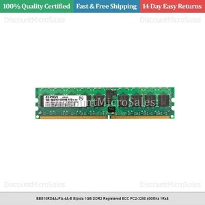 EBE10RD4AJFA-4A-E Elpida 1GB DDR2 Registered ECC PC2-3200 400Mhz 1Rx4 - Picture 1 of 1