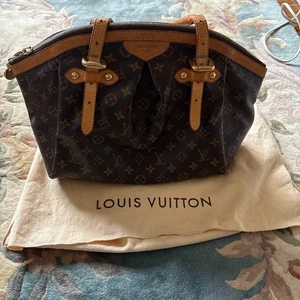 LOUIS VUITTON Tivoli Monogram Handbag Tote PVC Canvas Leather Dark Brown - Picture 1 of 14