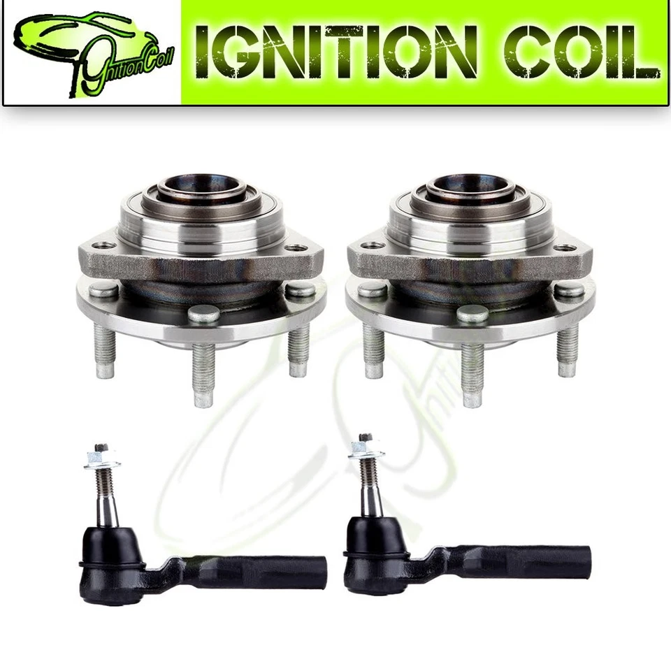 Cubo de roda dianteira 4 peças e peças de haste de amarração externa de rolamento para Chevrolet Malibu 2004-07 - Imagem 1 de 4