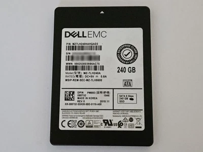 Unidad de estado sólido SSD Dell 240 GB Enterprise 2,5" Samsung MZ7LH240HAHQAD3 PM883 Foto 1 de 2