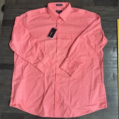 Camisa de vestir Omega Italia para hombre de diseño premium manga larga calce regular liso 2XL Foto 1 de 4