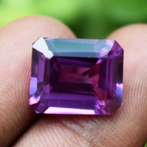 11.33 Ct Natural Alexandrite Emerald Cut Certified Luxury Color Change Gem - Picture 1 of 6