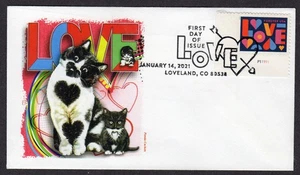 2021 LOVE Stamp (5433) PL# Single - Panda Cachets Pictorial Cancel FDC TC683 - Picture 1 of 1