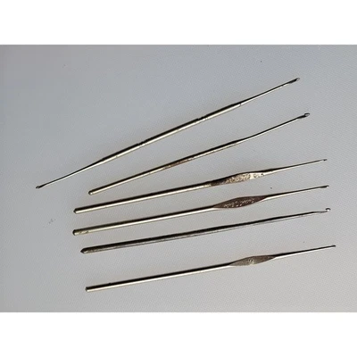 Vintage 5" Steel crochet/tatting hooks for lace and small work  - Image 1 of 4