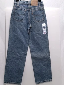 NWOT Vintage 90s Levis Orange Tab 550 Relaxed Jeans Youth 11 REG 23x25 Snap Med - Picture 1 of 11