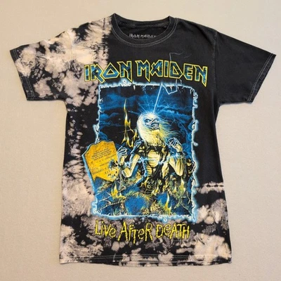 Camiseta Iron Maiden Live After Death Talla SM 2017 Manga Corta Negra Lavada Ácida Foto 1 de 4