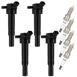 4 ignition coils with 4 iridium Spark Plugs fits UF651 C1804 for Hyundai for ... - Picture 1 of 9