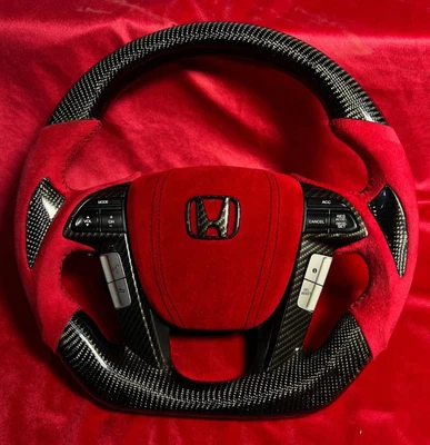 Volante de fibra de carbono real Honda Accord 2008-12 Foto 1 de 4