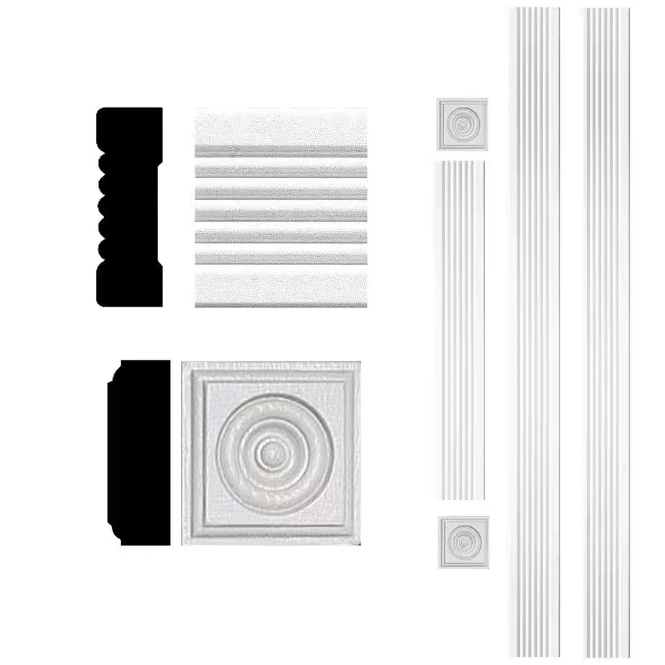 House of Fara Primed MDF Fluted Door Casing Trim 3/4 x 2 1/4 x 96 in 5 Pk 40 Ft - Image 1 of 4