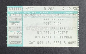 Biglietto concerto Tori Amos 2001 Stub 17/11/01 - Wiltern Theatre, Los Angeles ca. - Foto 1 di 2