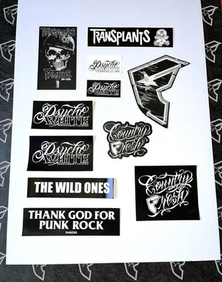 Famous Stars And Straps Punk Rock Sticker Set Travis Barker Transplants Yelawolf - image 1 of 4