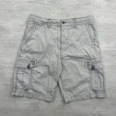 Pantalones Cortos Carga Y2K OP De Colección Para Hombres 36 Blanco Gris Cuadros Sueltos Cordón Foto 1 de 4