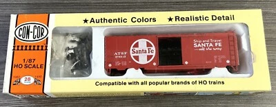 Con-Cor HO Kit #0001-009429 40 Ft. PS-1 Sliding Door Boxcar A.T.S.F. NIB - Image 1 of 4