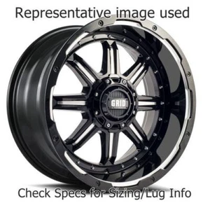 Grid GD1018090550M1510 Wheel Rim Gloss Black w/ Milled Accent 18x9 Size Each NEW - Picture 1 of 3