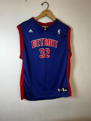 Vintage Adidas Detroit Pistons Hamilton 32 Kids Jersey Blue Youth XL Nylon NBA - Image 1 of 4
