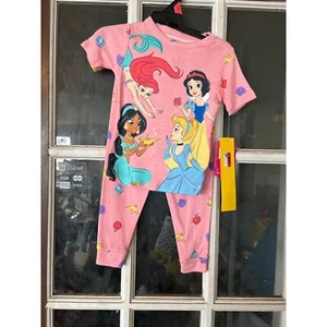 Disney Princess Pajamas Set Ariel Jasmine Cinderella Snow White Girls - Picture 1 of 2