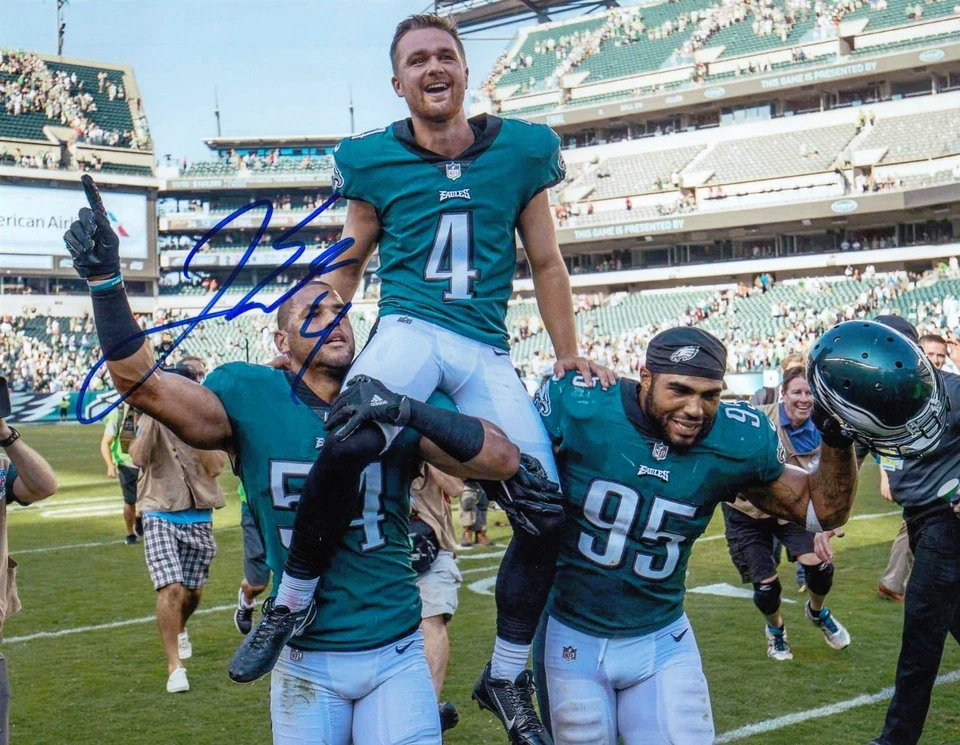 Philadelphia Eagles Jake Elliott IP Autograph Auto 8x10 Photo  Pic - Image 1 of 1