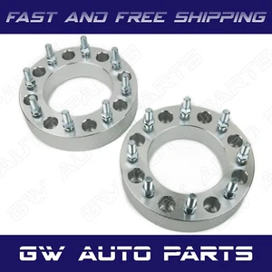2 PCs Wheel Spacer Adapters 8x180 to 8x6.5 Studs 14x1.5 Thick 2" Fits Chevry GMC - Picture 1 of 9