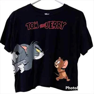 Tom y Jerry Talla XL (15-17) Juniors Hasta No Bueno Camiseta Negra Manga Corta - Imagen 1 de 11