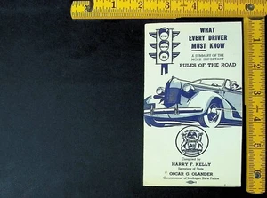 VINTAGE 1939 - What Every Driver Must Know - Michigan State Police - Picture 1 of 8
