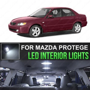 9X Bright 6000K White LED Interior Light Package Kit For Mazda Protege 1999-2003 - Picture 1 of 13