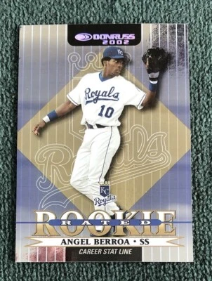 2002 Donruss STAT LINE CAREER  # 176 Angel Berroa KANSAS CITY ROYALS 241/268 - Image 1 of 4