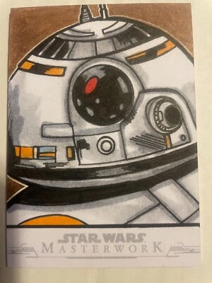 2019 Topps Star Wars Masterwork Sketches #NNO Rich Hennemann #1/1 BB-8 Hot!!! - Image 1 of 2