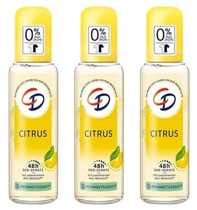 ✅ CD CITRUS Bio-Zitrone DEO Deodorant Zerstäuber 48 Stunden Deo Schutz 3x 75ml ✅ - Bild 1 von 1