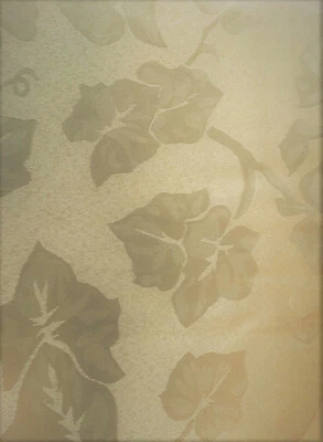 Ivy Leaf Damask Tablecloths & Napkins TRADITIONAL Christmas Party LATTE BEIGE - Image 1 of 3