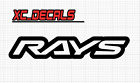 Rays Wheels (x2) PAIR Vinyl Decal Sticker Graphics Logo Offroad Racing