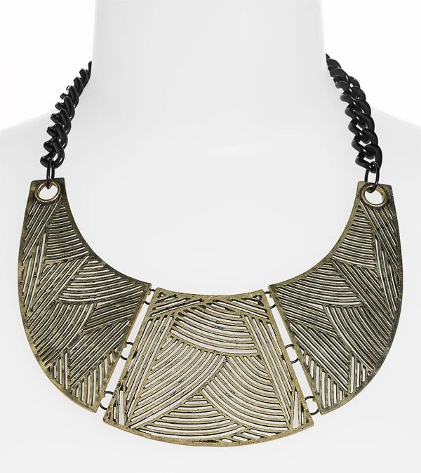 COLLAR RECORTADO METAL STREET DESIGN STATMENT BRONCE NEGRO $129 Foto 1 de 1
