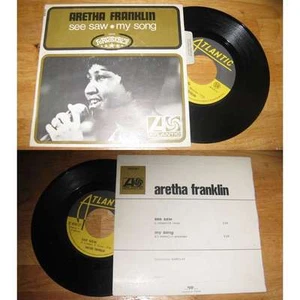 ARETHA FRANKLIN - See Saw French PS Soul Funk R&B Avec Languette 1968 - Picture 1 of 1